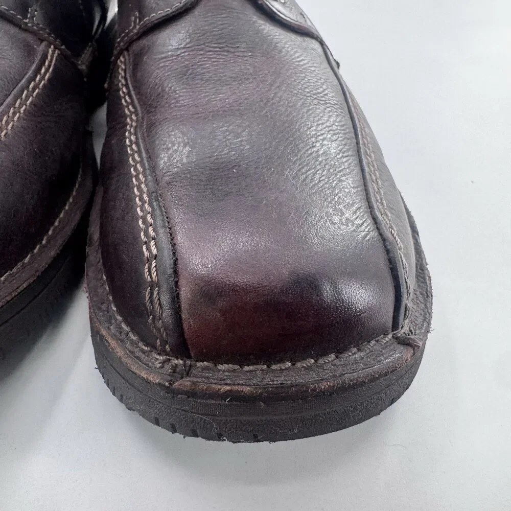 Clarks Leather Lace Up Bicycle Toe Comfort Shoe Mens Size 14 Fast Shipping